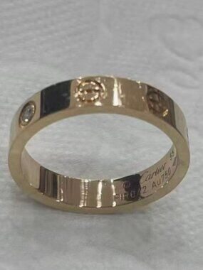 Cartier Love 18k Yellow Gold 1-Diamond Band Ring